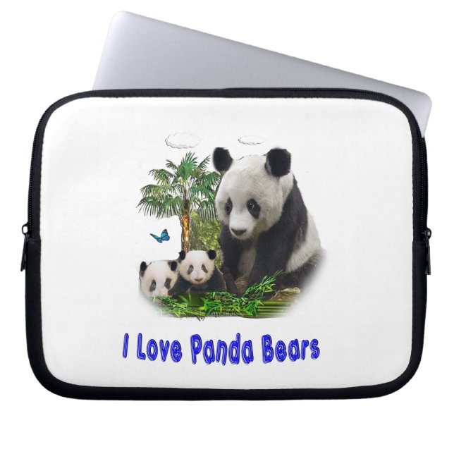 panda beras laptop sleeve (Front)