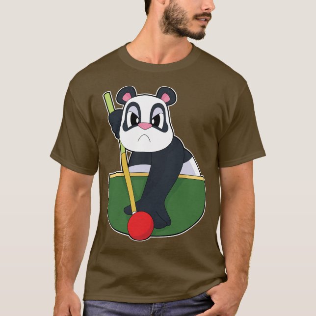 Panda Billiard Queue T-Shirt (Front)