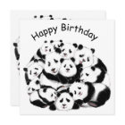 Panda Birthday Card Happy Family - Funny