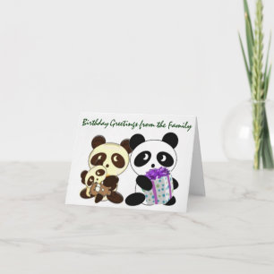 Panda birthday greetings card