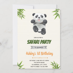panda birthday invitation
