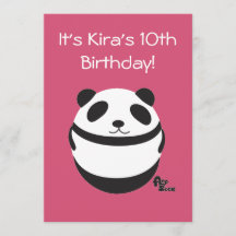 Panda Birthday Invitation