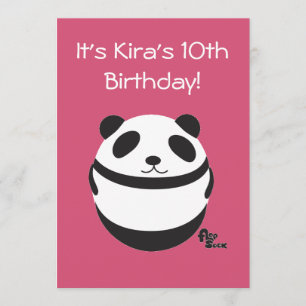 Panda Birthday Invitation