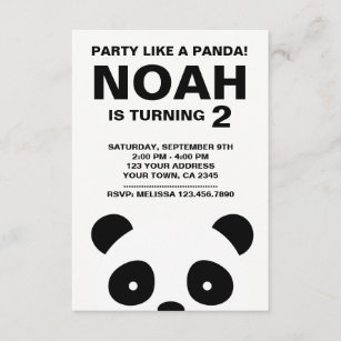 Panda Invitations Zazzle Uk