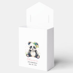 Panda Birthday Invitation, Panda Girl Birthday  Favour Box