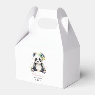 Panda Birthday Invitation, Panda Girl Birthday Favour Box