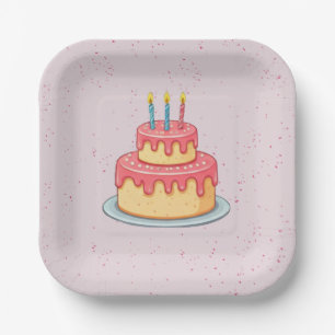 Panda Birthday Paper Plate