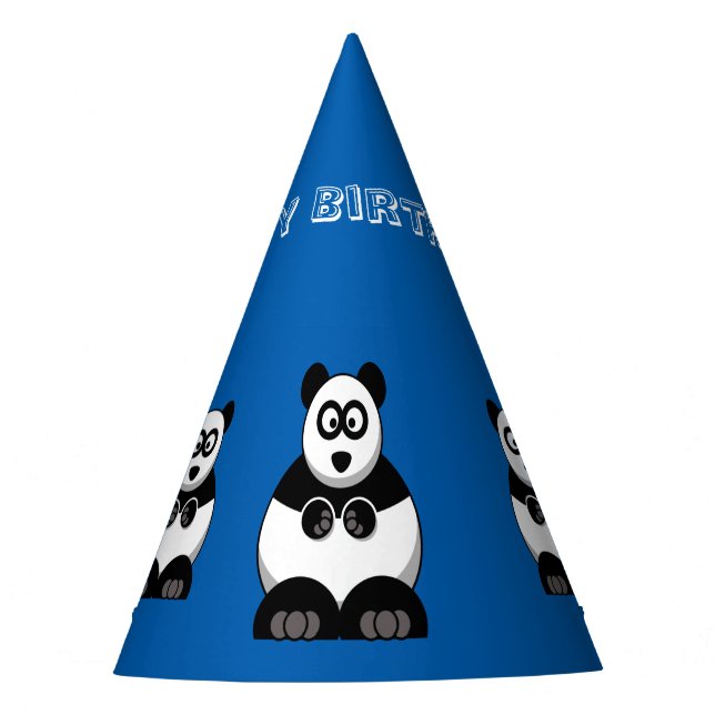 Panda Birthday Party Hat (Front)