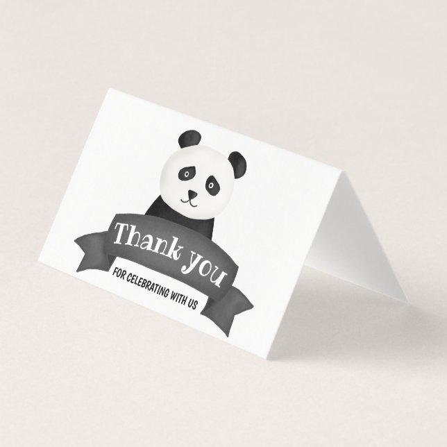 Panda Birthday Party | Thank You (Front)