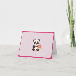 Panda Birthday Thank You Card
