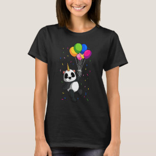 Panda Birthday Unicorn Balloo Bday Hat Animal T-Shirt