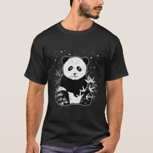 Panda Black White Bamboo Bear T-Shirt