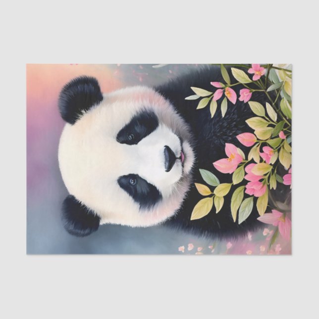 Panda Botanical Art Tissue Paper (Front)