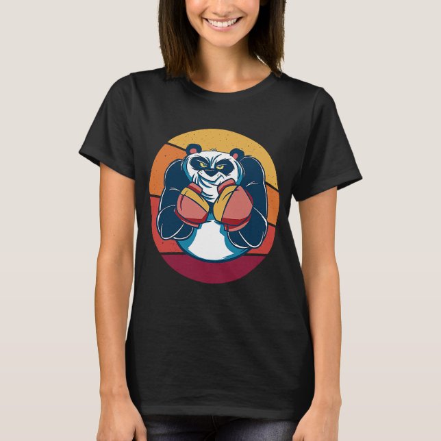 Panda Boxing Boxing Fighter Punch T-Shirt (Front)