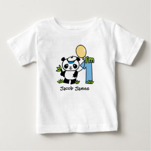 Panda Boy 1st Birthday Baby T-Shirt