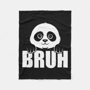 Panda Bruh Funny Zoo Animal Lover For Men Women Ki Fleece Blanket