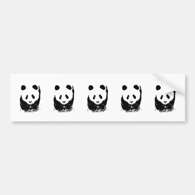 Panda Bumper Sticker (Front)