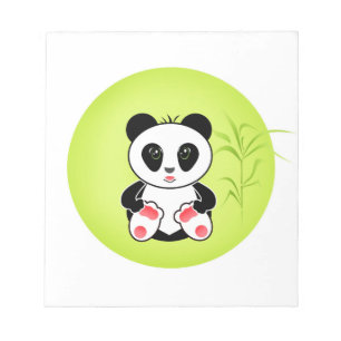 Panda, cartoon, children notepad