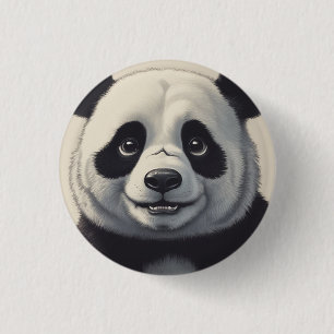 Panda Cartoon Drawing Art 3 Cm Round Badge