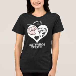 PANDA CAT Fun Cute Tri-Blend Shirt