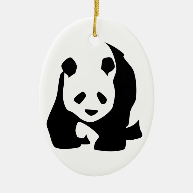 Panda Ceramic Tree Decoration (Front)