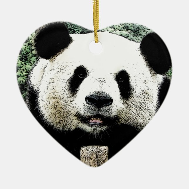 Panda Ceramic Tree Decoration (Front)
