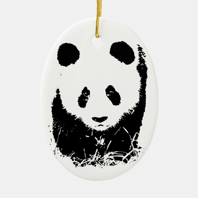 Panda Ceramic Tree Decoration (Front)