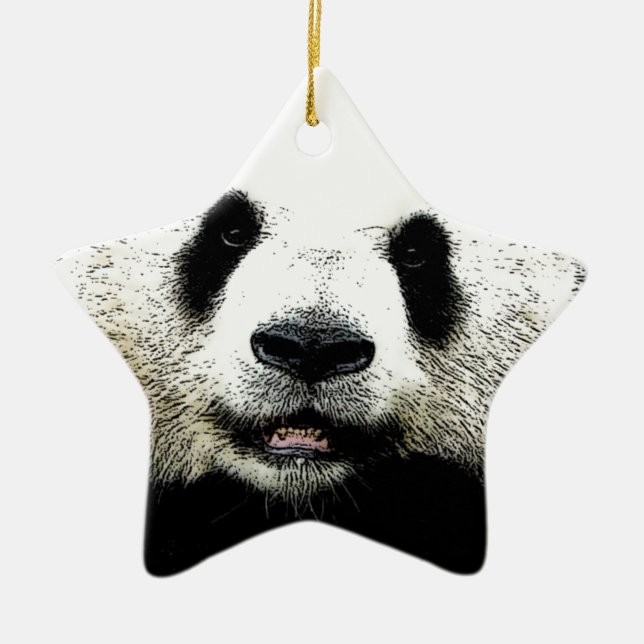Panda Ceramic Tree Decoration (Front)