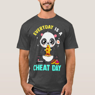 Panda Cheat Day Fast Food Pizza Junk Food Kawaii T-Shirt