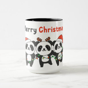 Panda Christmas Animals Pandas Merry Christmas Mug