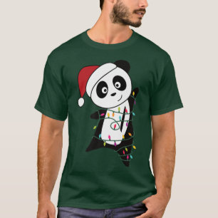 Panda Christmas Christmas Animal Fairy Lights With T-Shirt