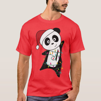 Panda Christmas Christmas Animal Fairy Lights With T-Shirt