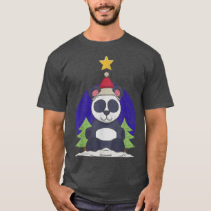 Panda Christmas Cute Panda Christmas Tree T-Shirt