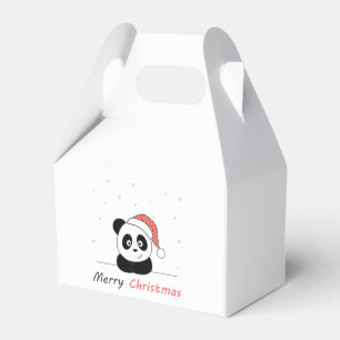 Panda Christmas Snow Winter Animals Pandas Favour Box