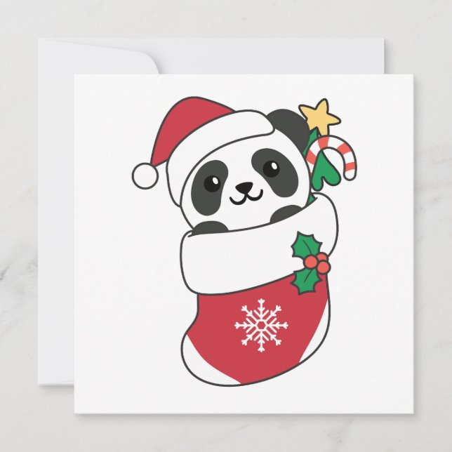 Panda Christmas Snow Winter Animals Pandas Holiday (Front)