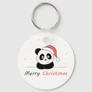 Panda Christmas Snow Winter Animals Pandas Keychai Key Ring
