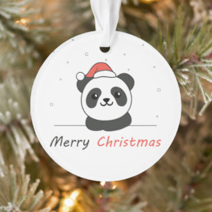 Panda Christmas Snow Winter Animals Pandas Ornament