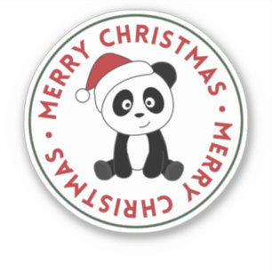 Panda Christmas Snow Winter Animals Pandas Sticker