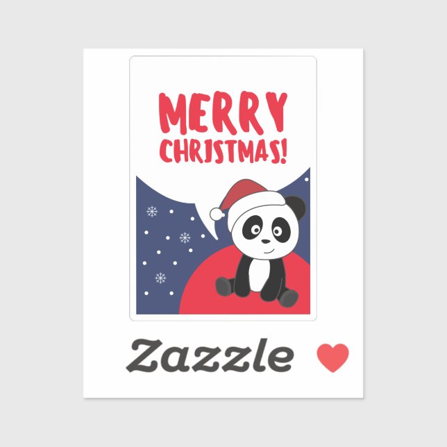 Panda Christmas Snow Winter Animals Pandas Sticker (Sheet)