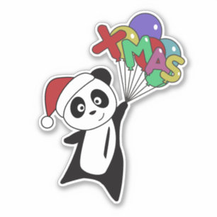 Panda Christmas Snow Winter Animals Pandas Sticker