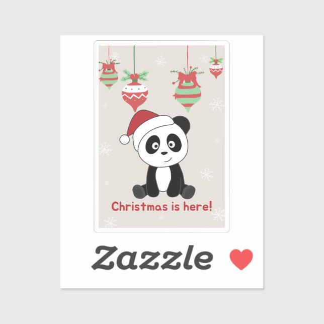 Panda Christmas Snow Winter Animals Pandas Sticker (Sheet)