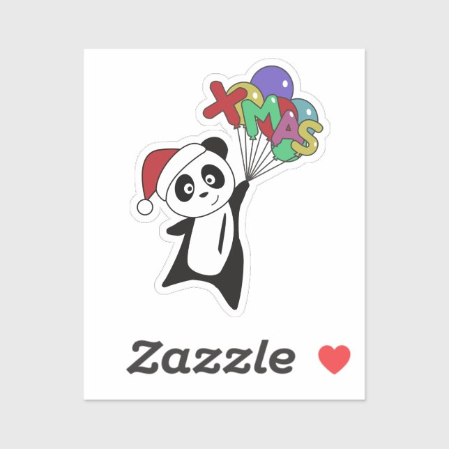 Panda Christmas Snow Winter Animals Pandas Sticker (Sheet)