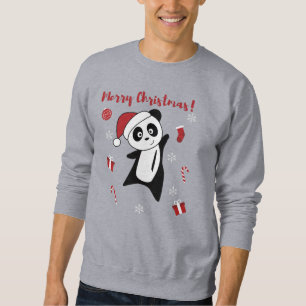 Panda Christmas Snow Winter Animals Pandas Sweatsh Sweatshirt