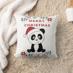 Panda Christmas Snow Winter Animals Pandas Throw P Cushion