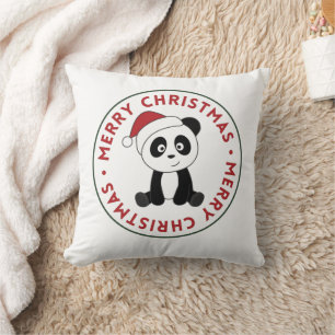 Panda Christmas Snow Winter Animals Pandas Throw P Cushion