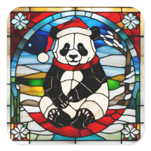 Panda Christmas Sticker