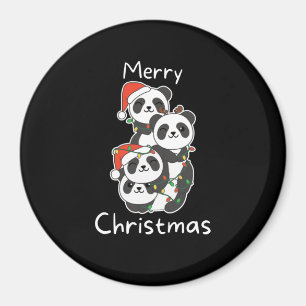 Panda Christmas Tree Christmas Animals Pandas Magnet