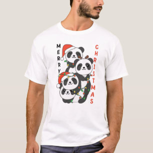 Panda Christmas Tree Christmas Animals Pandas T-Shirt