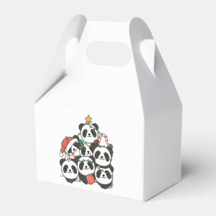 Panda Christmas Tree Funny Animal Christmas Favour Box