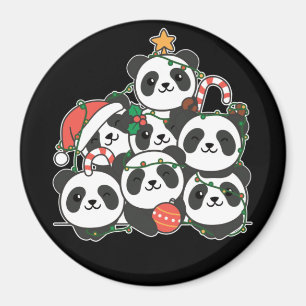 Panda Christmas Tree Funny Animal Christmas Magnet